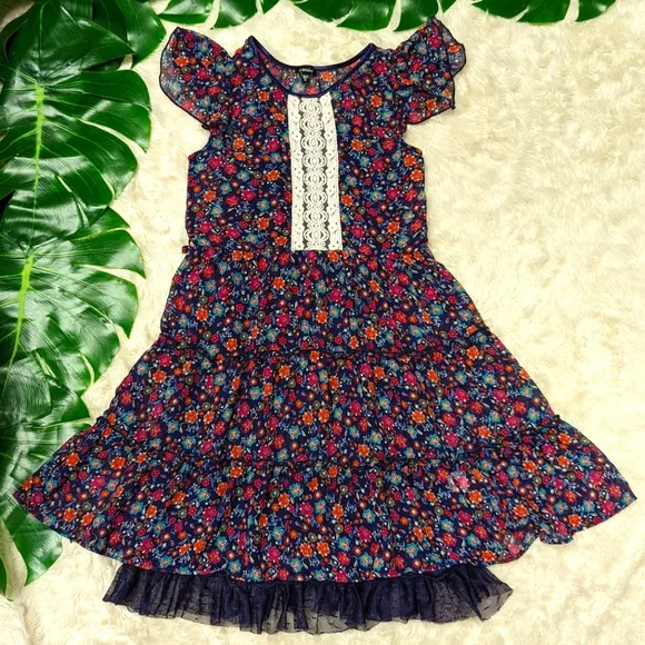 Girls Zunie Floral Dress - Picture 5 of 5